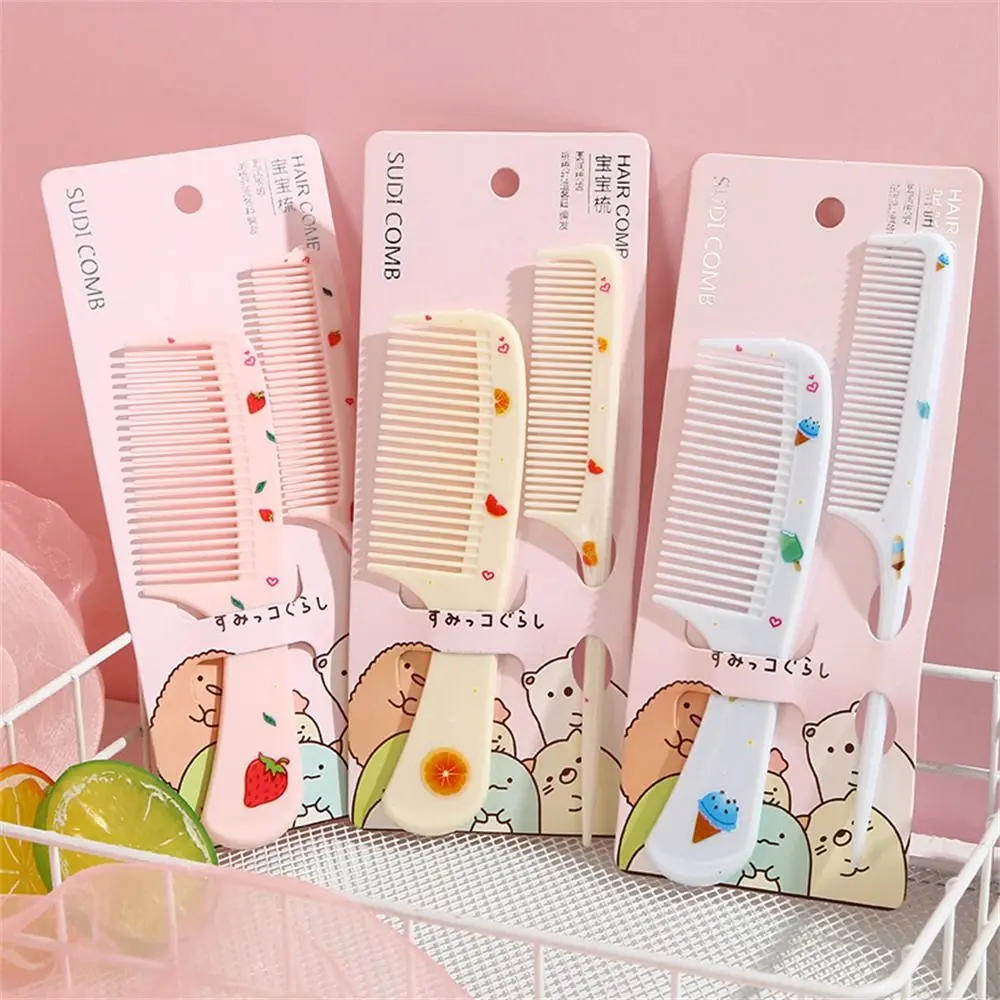 Styling Tool Hairdressing Hairbrush Anti-static Untangling Hair Comb Cute Cartoon Strawberry Fruit Pointed Tail Comb Women Stuff