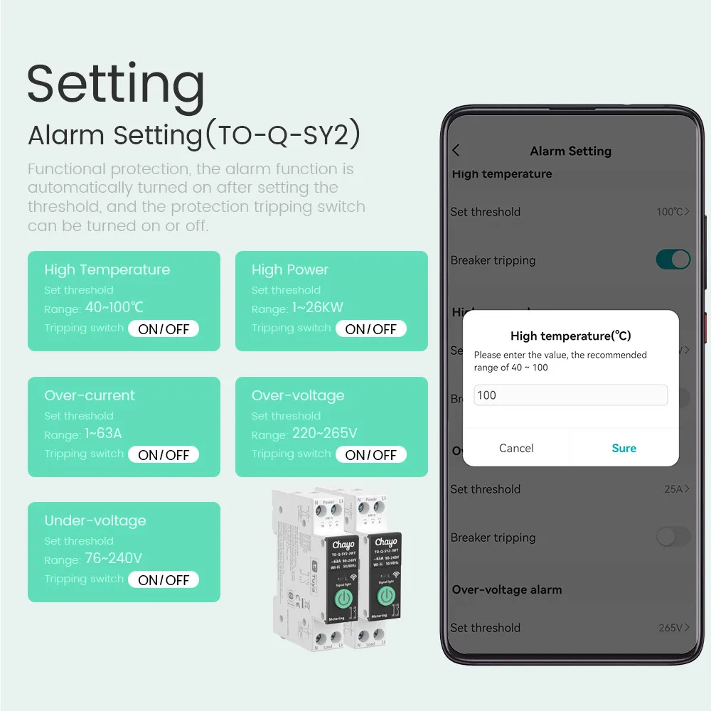 TUYA MCB ZigBee Smart Circuit Breaker Over Current Under Voltage Protection Power Metering 1-63A Wireless Remote Control Switch