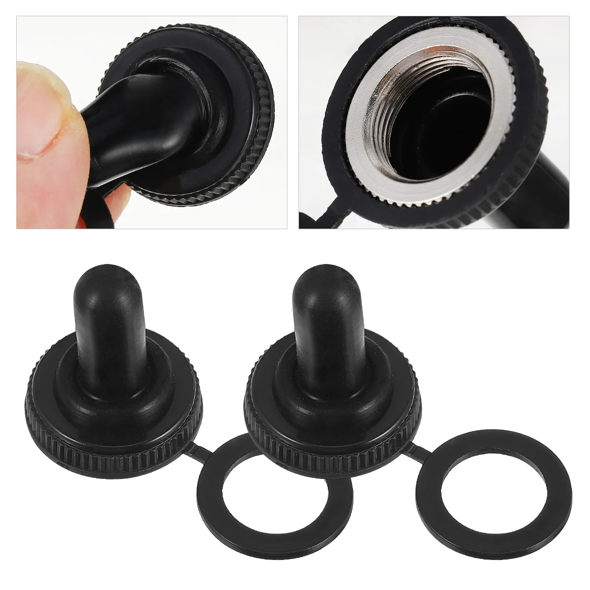 

20 Pcs 12mm Toggle Dust Cover Waterproof Protector Cap Plastic Guard Easy Install Anti Dust Moisture