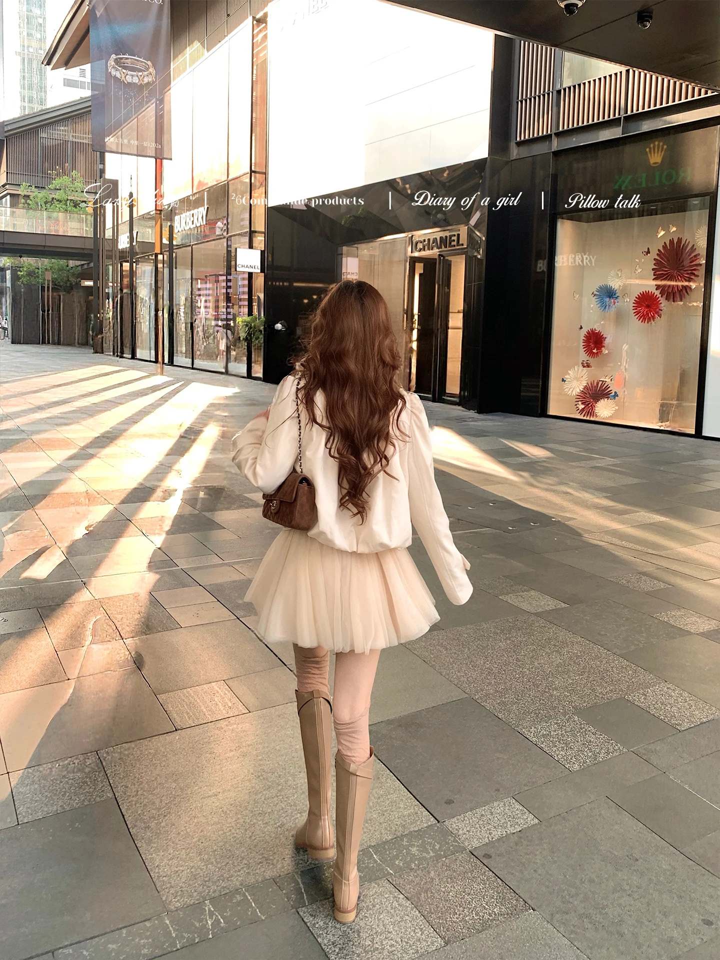 Slimming Morning Light Kyoto Mist A-Line Skirt Milk Apricot Tulle Half-length Women's High-waist Nylon No-stretch Zipper