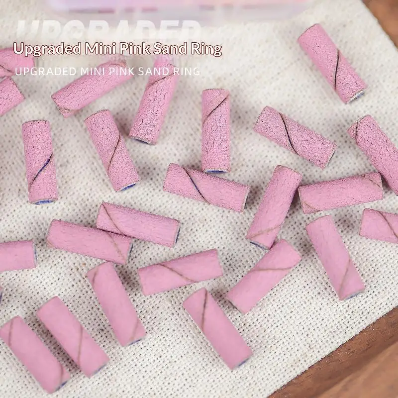 Mini fasce per anelli di levigatura per unghie per macchine per manicure elettriche Punte per trapano per unghie 80/120/180/240 Strumento per lime per punte per trapano per unghie