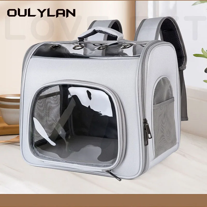 Oulylan Pet Bag New Fashion Portable Dog Bag Large Capacity Breathable Cat Backpack Pet Outgoing Bag