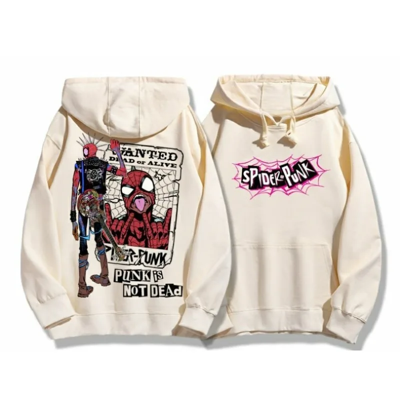 Universe Crossing Punk Spider Man Hoodie Heren Herfst Nieuwe Marvel Trendy Losse Jas