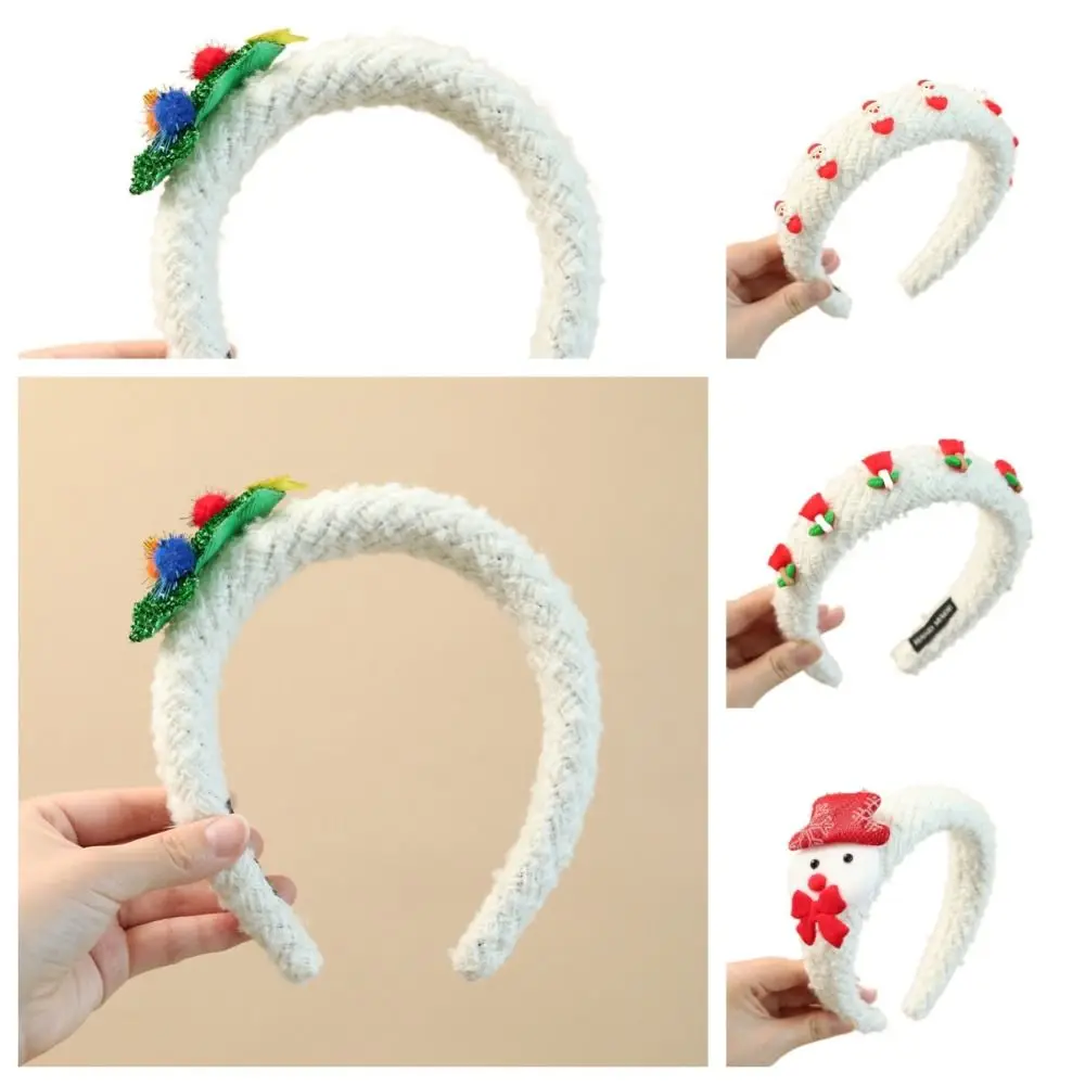 Creative Hair Accessories Christmas Headband Merry Chritmas Hairband Santa Claus Hair Hoop Xmas Headpiece Antler Hair Hoop Party