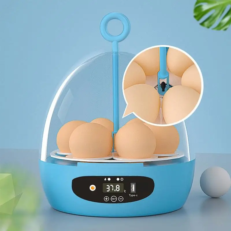 KX4B 6 Eggs Chicken Bird Incubator Eggs Hatching Machine for Hatching Chicken Duck Quail Automatic Intelligent Farm Supplies