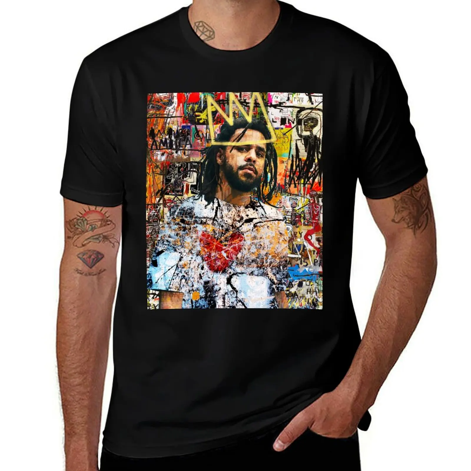 J Cole Portrait T-Shirt man t shirt cotton high quality T-Shirt