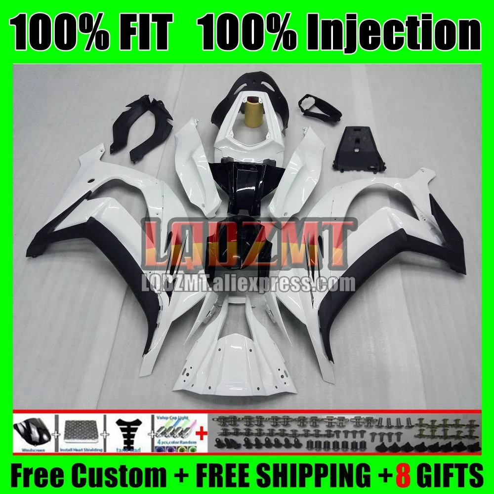 Kit For KAWASAKI NINJA ZX-10R ZX1000 2016 2017 2018 2019 2020 62No.70 ZX Gloss White 10R 1000 10 R ZX10R 16 17 18 19 20 Fairing