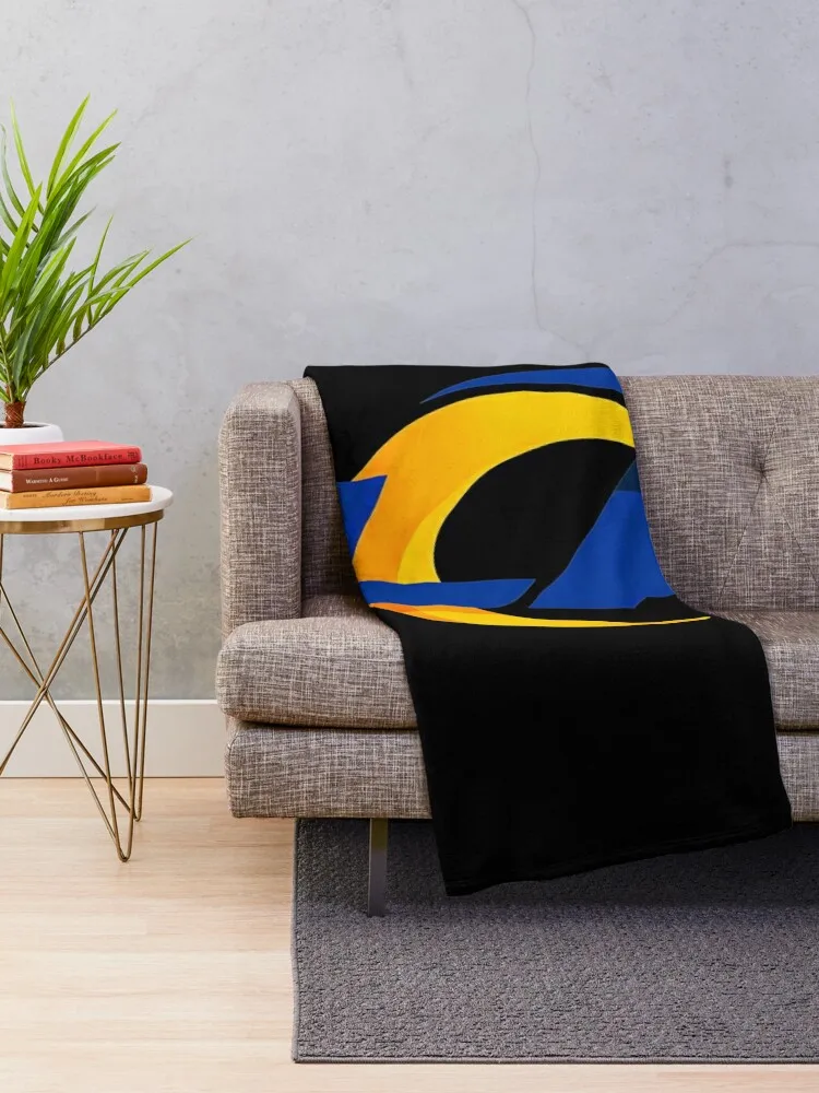 Retro Sport - Rams Throw Blanket Designers Sofa Decorative Sofa Blankets