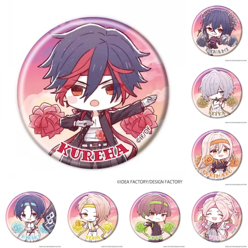58mm Anime 9RIP 9 R.I.P. KUREHZ HIBIKI SENA KOYO MINAMI SEIYA YUKIMARO Cosplay COSTUME Badge Pin SPTE Tinplate Brooch﻿ Prop Gilf