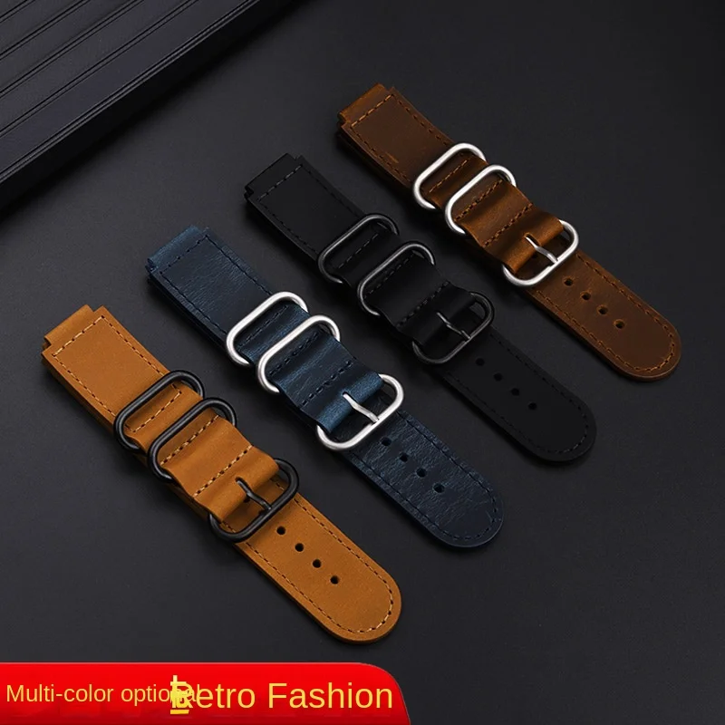 For Casio 3299 AE-1200 AE-1300 AE-1500 SGW-300/400 w218h Watchband High Quality Vintage Leather Watch Strap 18mm Black brown