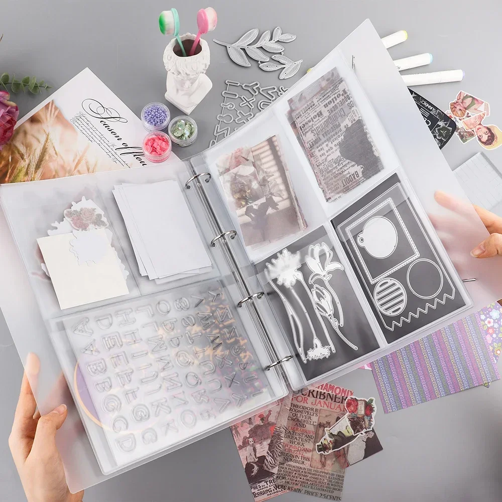 A4 Größe Sterben Lagerung Buch Binder Mehrzweck Umschläge Lagerung Taschen Für Scrapbooking Briefmarken Schneiden Stirbt Ordner Organizer Tasche
