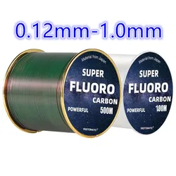 Línea de pesca de fluorocarbono, 0,60/0,70/0,90/1,0 MM, línea líder de fibra de carbono, señuelo de pesca, línea de hundimiento, herramientas de pesca japonesas