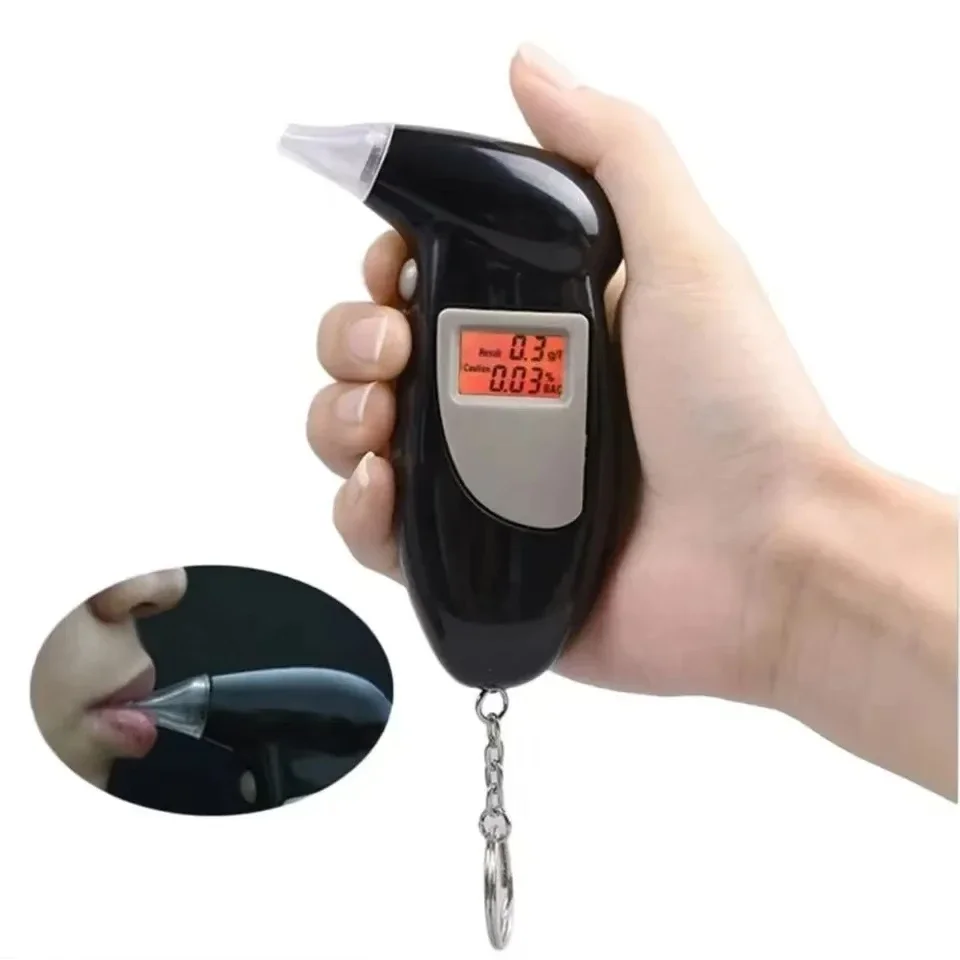 Portable Breath Alcohol Tester Handheld Breathalyzer Alcotest Alcohol Test Tools Backlight Digital Set Car Accessories Universal