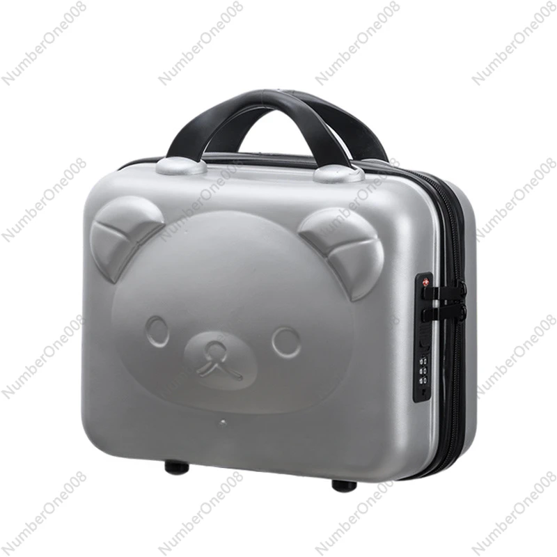 New Bear Cosmetic Case Portable Out Suitcase Cute Small Animal Suitcase Large Capacity Storage Box