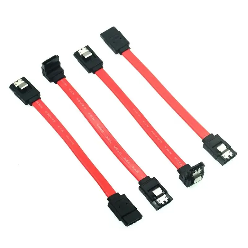 Cable SATA Rojo Corto de 12CM, Cable Serial ATA para DVD-ROM, HDD, SSD, Cable de Datos SATA de 2.5 y 3.5 Pulgadas
