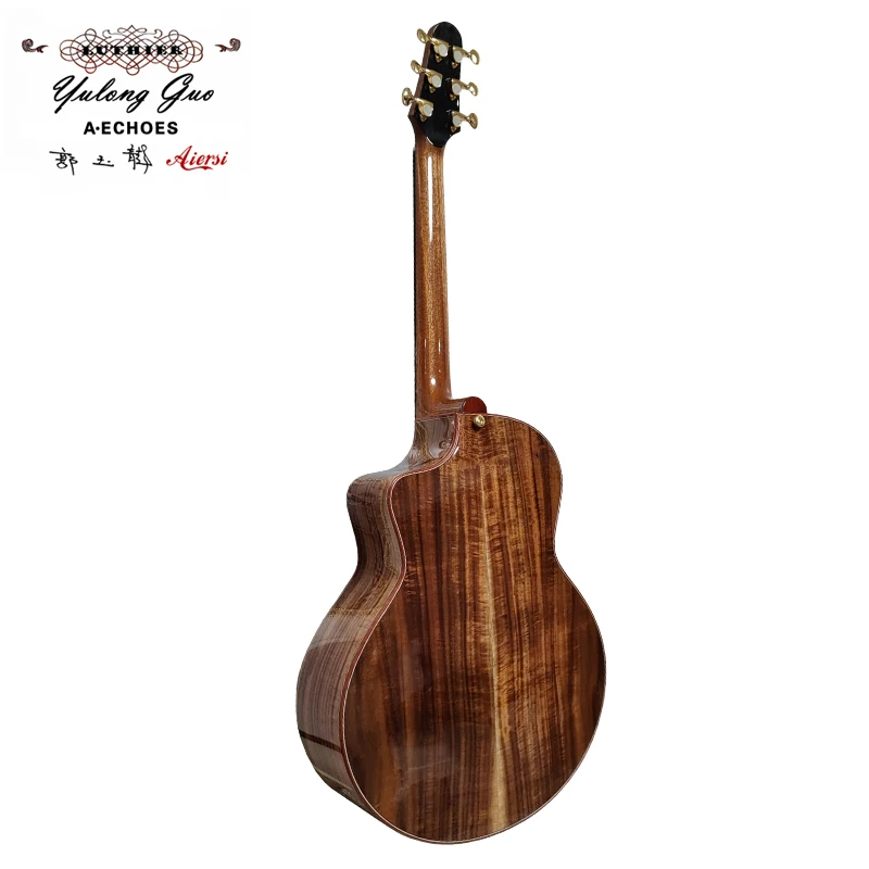 Aiersi Custom Handmade Professional Grade All Solid Nomex Double Solid Cedar Top Acoustic Guitar