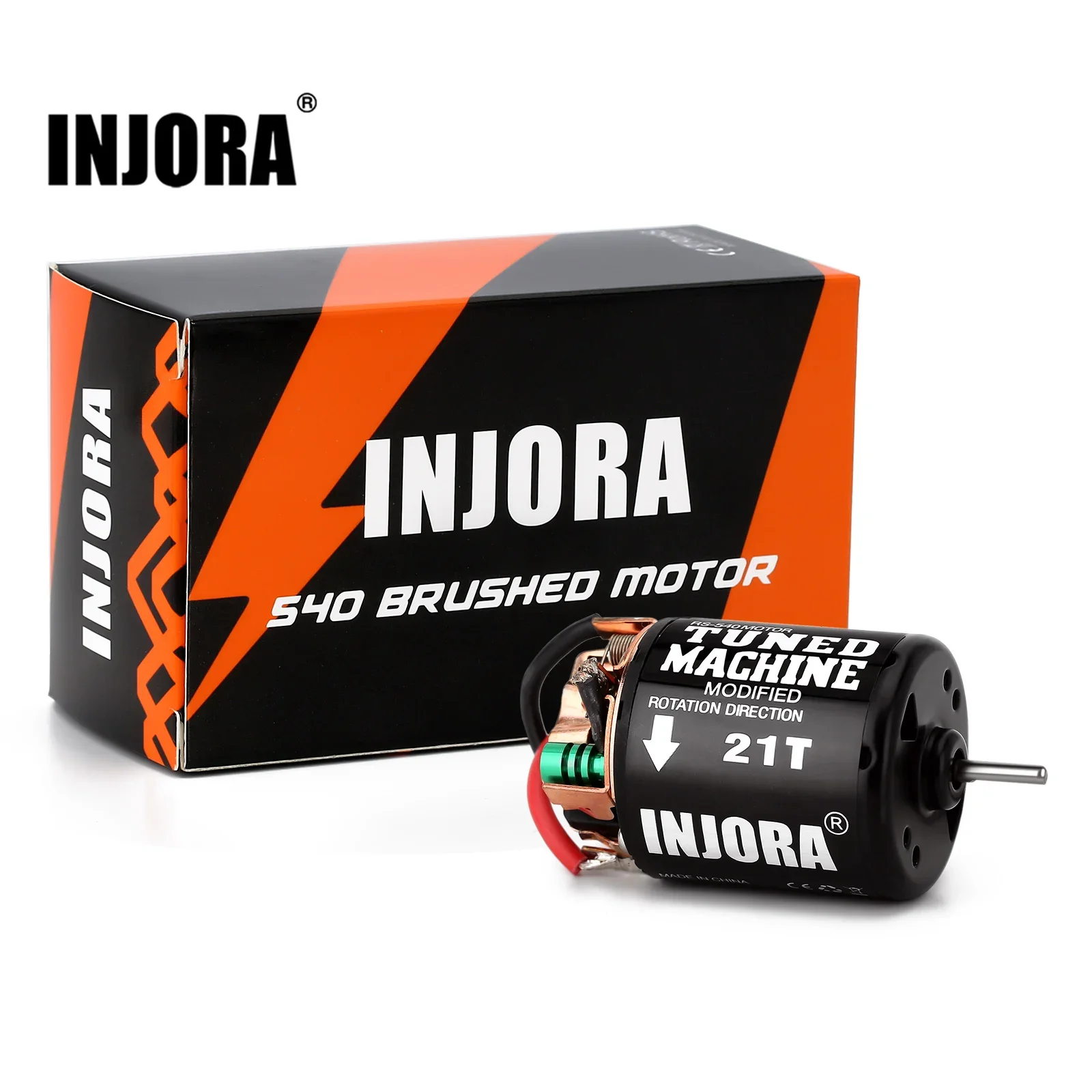 INJORA 540 Geborstelde Motor Waterdicht 13 T 21 T 35 T 45 T 55 T 80 T voor 1:10 RC Auto Crawler Axiale SCX10 AXI03007 90046 Redcat Gen8