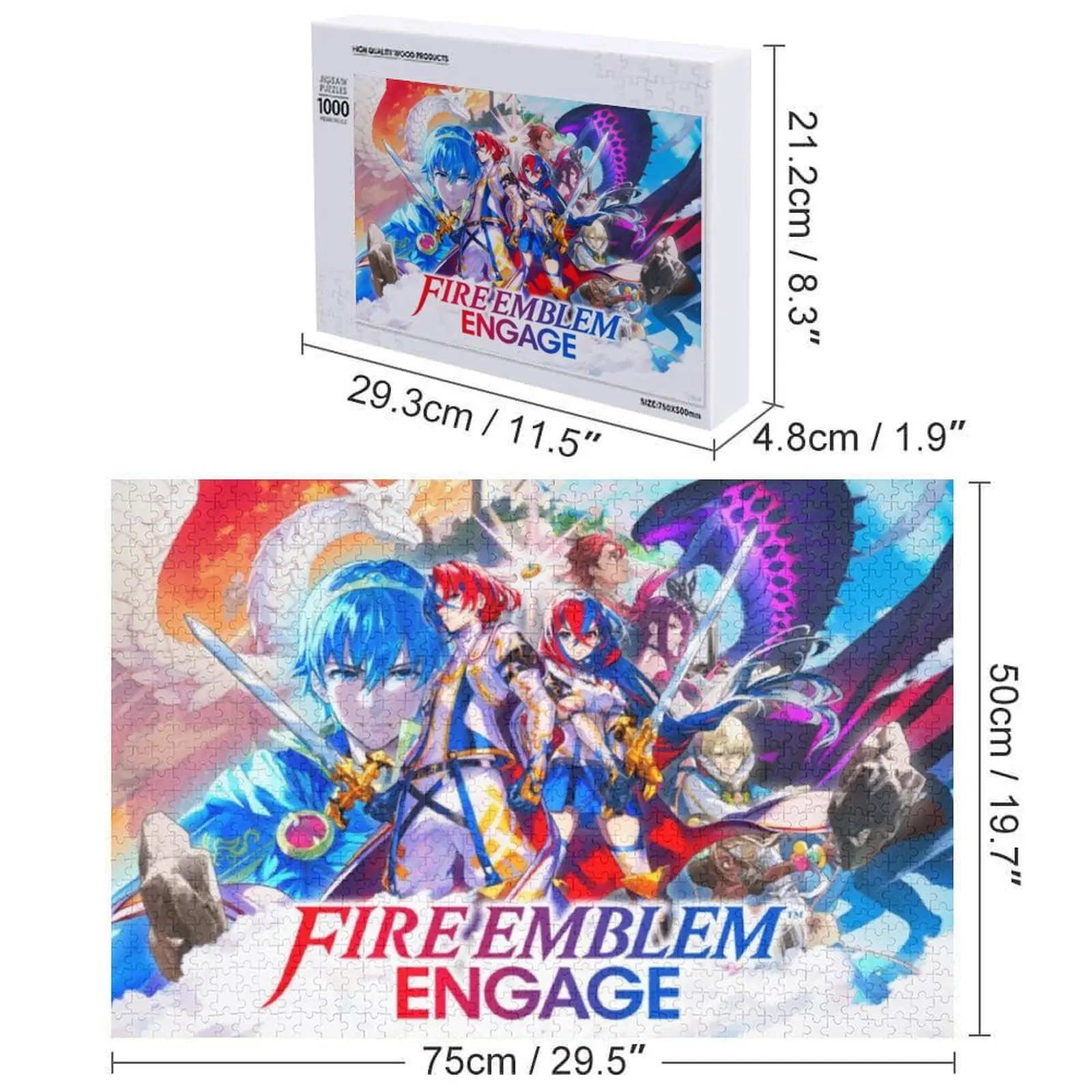 Times Of Game Fire Emblem Engage Jigsaw Puzzle Nome personalizzato Giocattolo per bambini Legno Adulti Regali personalizzati per bambini Puzzle