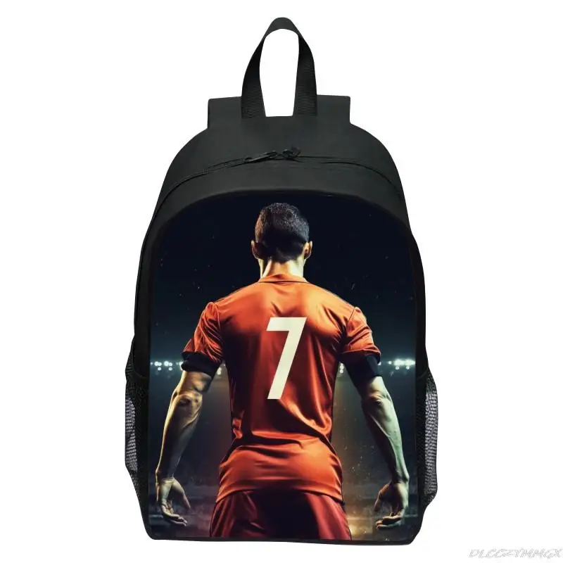 CR7 Cristiano Ronaldo Backpacks Boys Girls Bookbag Students School Bags Cartoon Kids Rucksack Lunch Bag Pen Bag Three-Piece Set