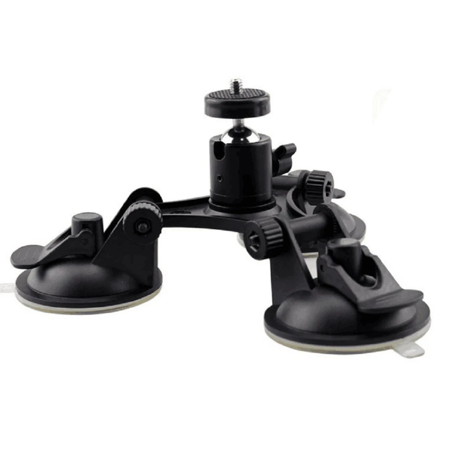 Car Holder Triple Vacuum Suction Cup Mount for Camera Stabilizer Accessory with Expansion Adapter