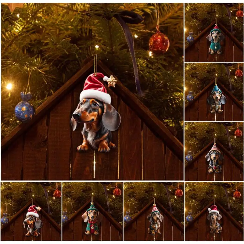 2023 Cute Dog Christmas Ornaments Hanging Gift Product Personalizeds Family Pendant Home Holiday Party Decoration Ornaments