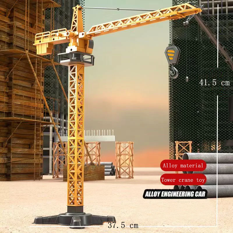 Diecast Excavator Tower Crane Toy Tractor forklift trucks Car Bulldozer Model Wholesale Boy Gift Digger Alloy+Plastic Vehicle