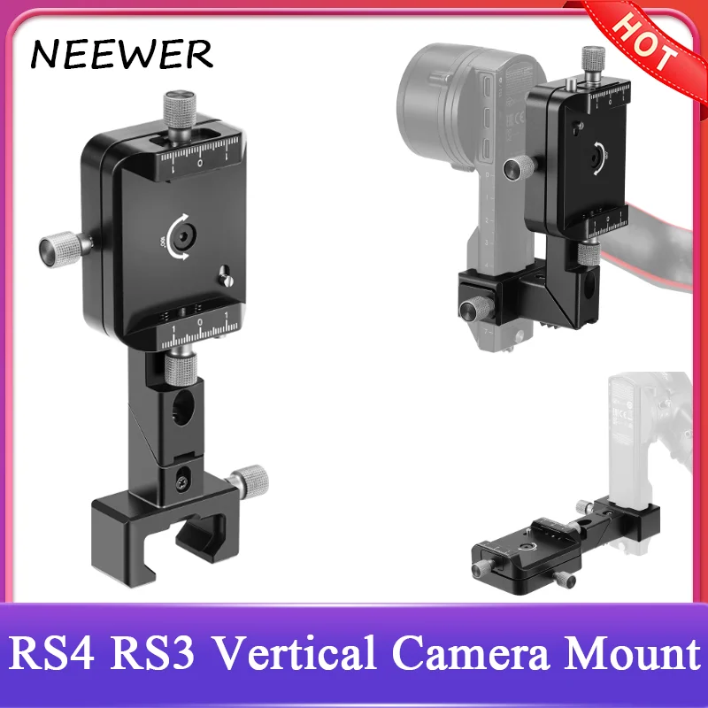 

База стабилизатора NEEWER для DJI Ronin RS4 RS3 Pro RS 3 RS 2, стабилизатор карданного подвеса, горизонтальный, вертикальный 180 ° Вращающийся кронштейн для камеры