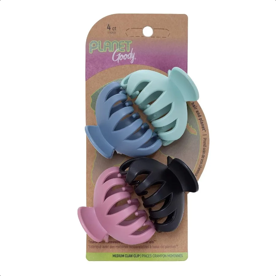 

Заколка для волос GOODY Planet Spider Claw, 4 шт., разные яркие цвета, волосы среднего и длинного цвета, долговечные, не скользит, безболезненные волосы, переменный ток