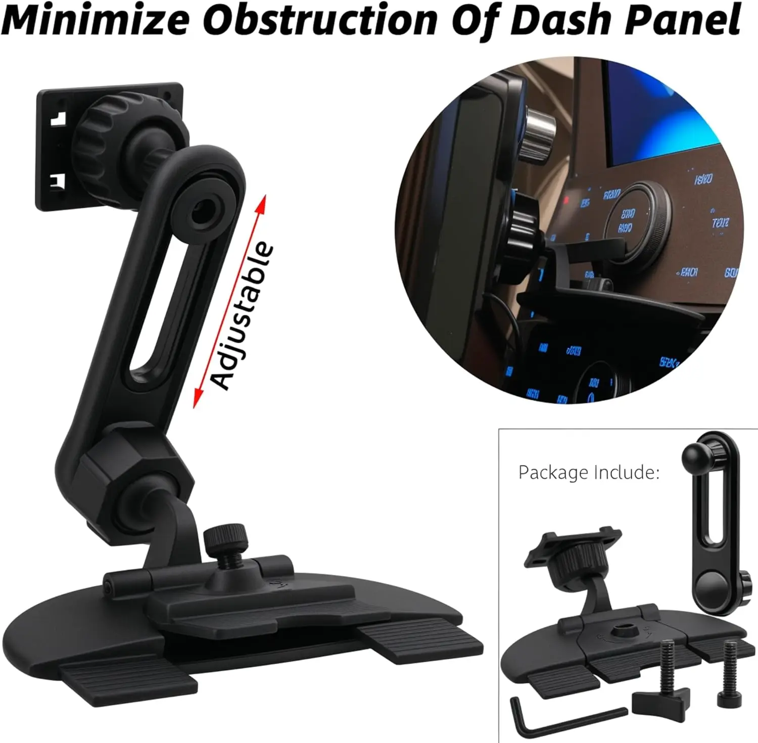 CD-Schlitz-Halterung für Carplay-Bildschirm 17mm Kugel für Garmin Nuvi GPS Handy im Auto 4-11 Zoll Monitor Android Auto Tablet CD-Halter – Detail 4