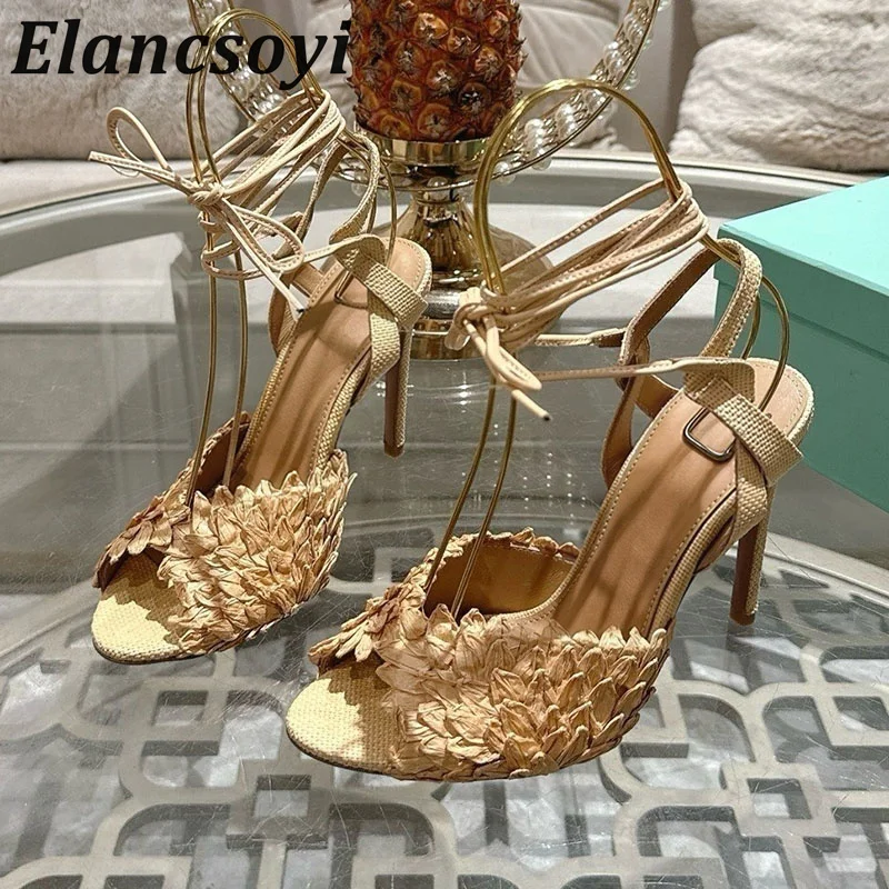 Ladies' sandals high heels genuine leather sandals pure color elegant summer high heels banquet fashion summer 2026 party shoes