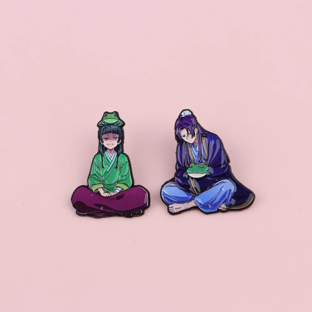 Anime The Apothecary Diaries Jin Shi Mao Mao Cosplay Distintivo Figura in metallo Spilla Decorazione del costume Spille Puntelli per feste unisex