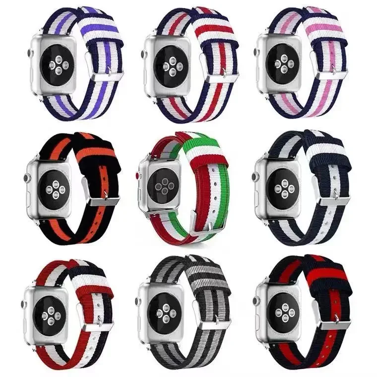 Sports Nylon Strap for Apple Watch 10 9 8 7 6 5 4 SE 42mm 46mm 45mm 41mm 40mm 44mm Ultra 49mm wristband Breathable Bracelet band