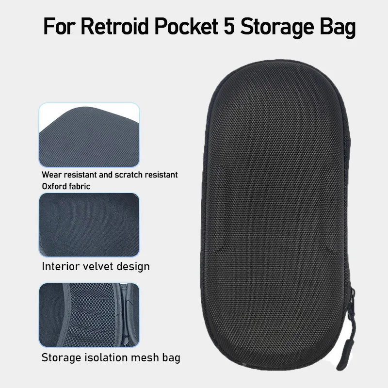 Folia ochronna ze szkła hartowanego do konsoli do gier Retroid Pocket 5 Torba do przechowywania twardych akcesoriów Retroid 5 RP5 — zdjęcie produktu 2