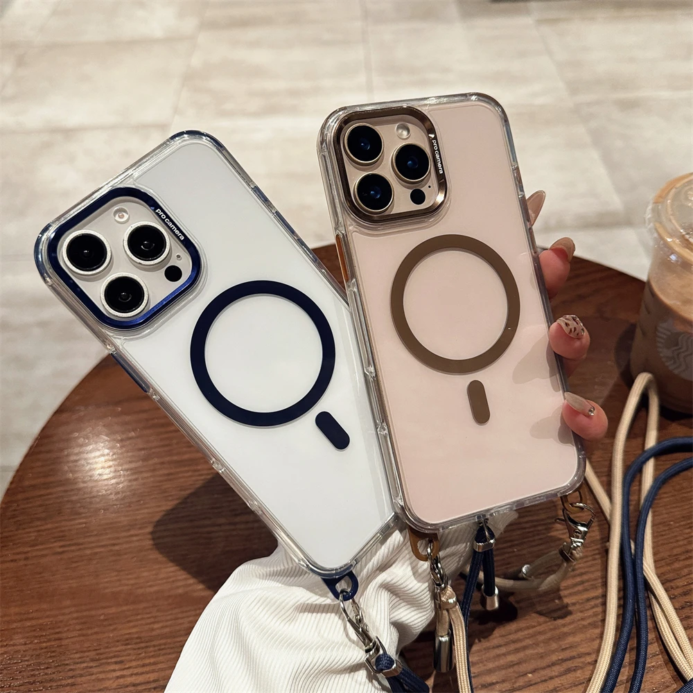 Transparente magnetische Umhängekette für Magsafe-Hülle für iPhone 18 17 15 11 12 13 14 16 Pro Max Plus Anti-Verlust-Hülle – Detail 5