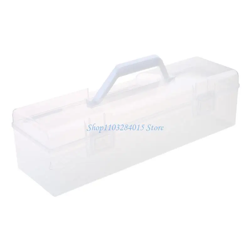 R6FF MultiFunctional Tool Box Clear Container for Fishing Gear, Arts and Crafts Materials, for Storing and Transporting