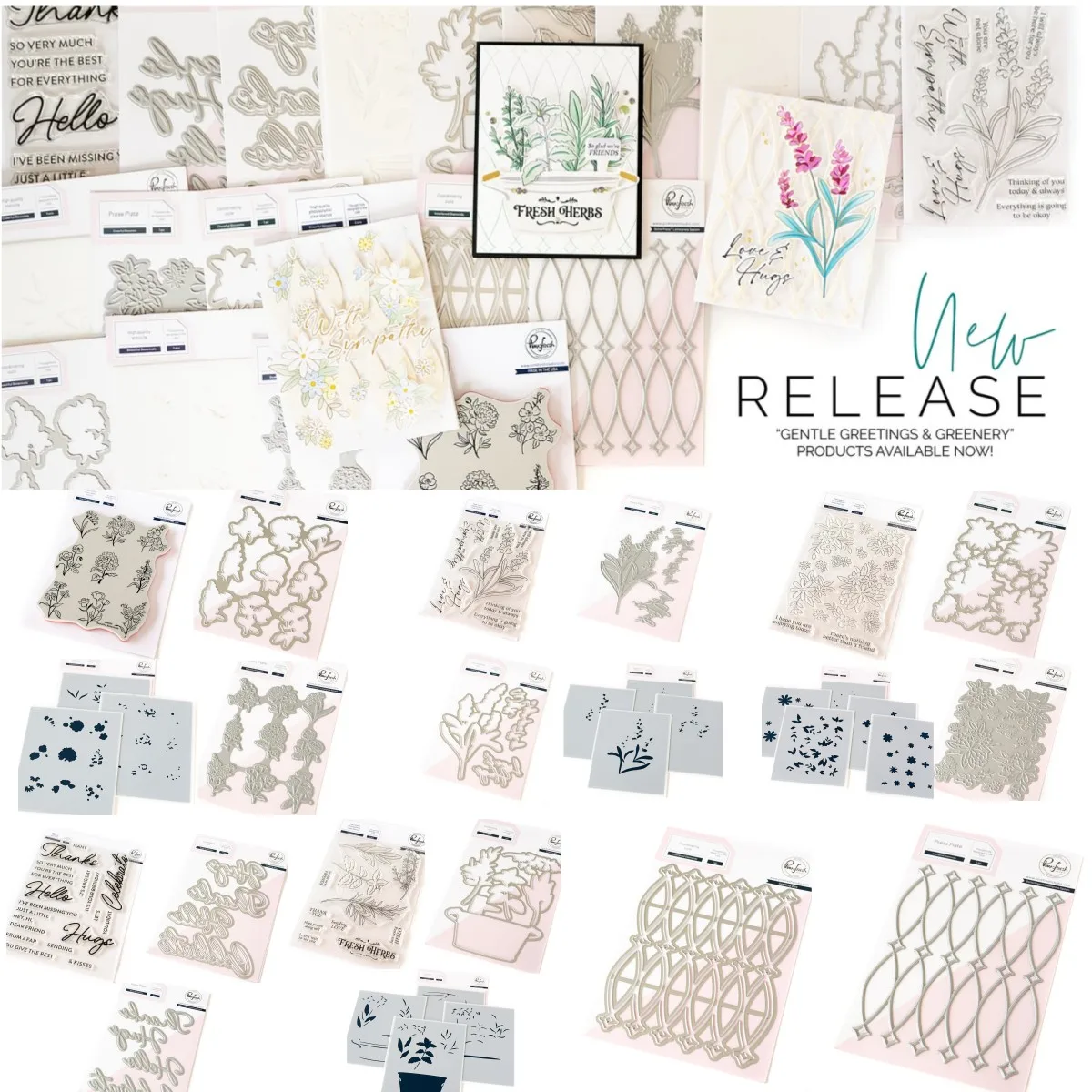 

2025 New Spring Flower Botanicals Clear Stamps Interlaced Diamonds Metal Cutting Dies Stencil Hot Foil DIY Decorating Card Craft