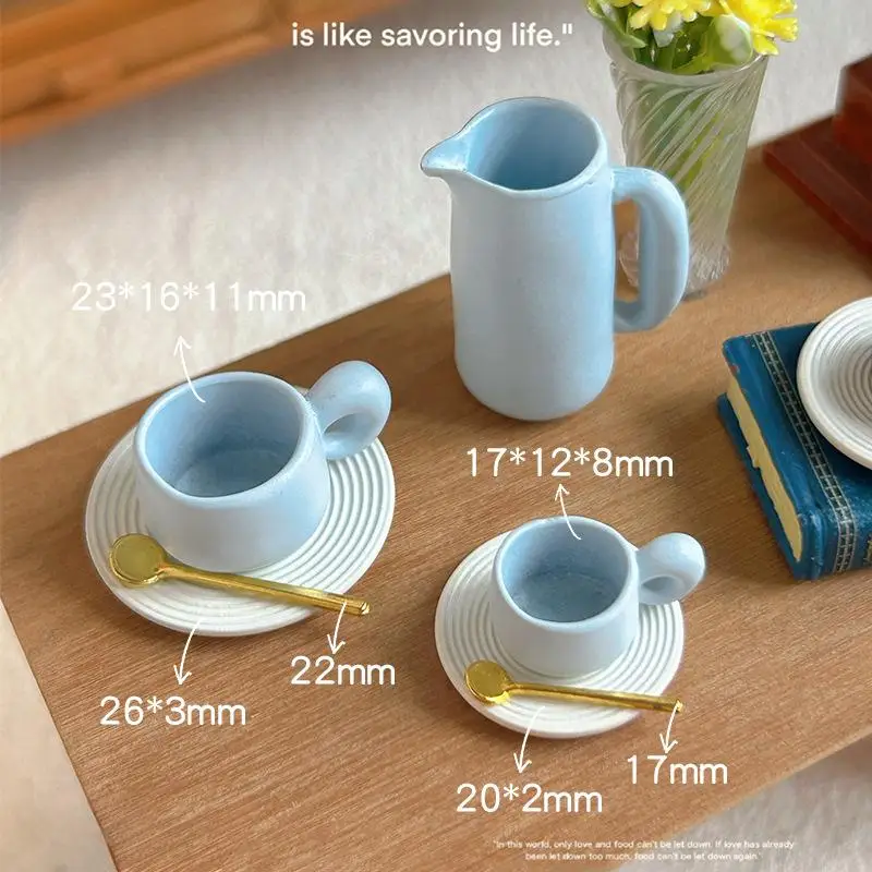 3PCS 인형집 미니어처 물컵 장난감 모델 미니 시뮬레이션 합금 커피 음료컵 인형집 DIY 장식 액세서리-장난감