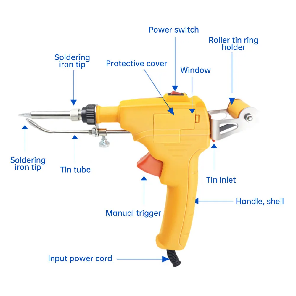 Multi-Function Iron Welder Automatically Soldering Gun 60W Hand-Held Internal Heating Send Tin Welding Repair Tool 220V/110V