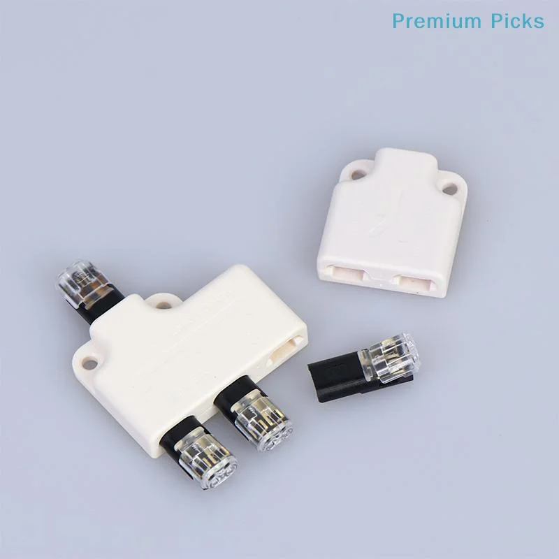 portableLED Wire Connector Splitter Box With Connector D2 Quick Splice Terminal No Soldering Led Strip Wire Cable Junction Box