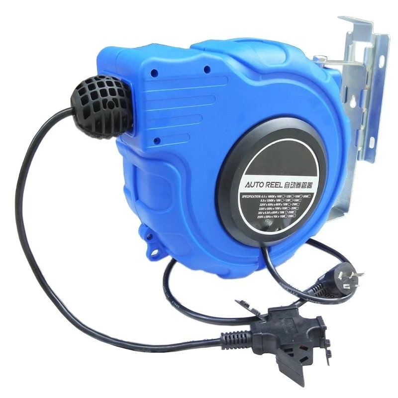 Electric Automatic Telescopic Cable Reel 2500W Copper Core Wire Winding Recovery Device Auto Repair Wire Drum 2×1.5 GB Standard