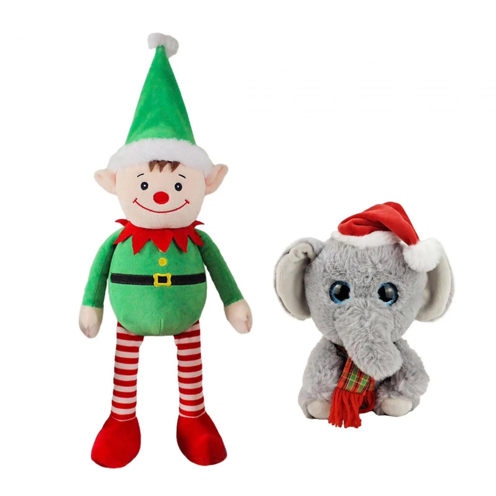 Schattige pluche pop auto kantoor thuis ornament knuffelige cartoon kerstversiering voor