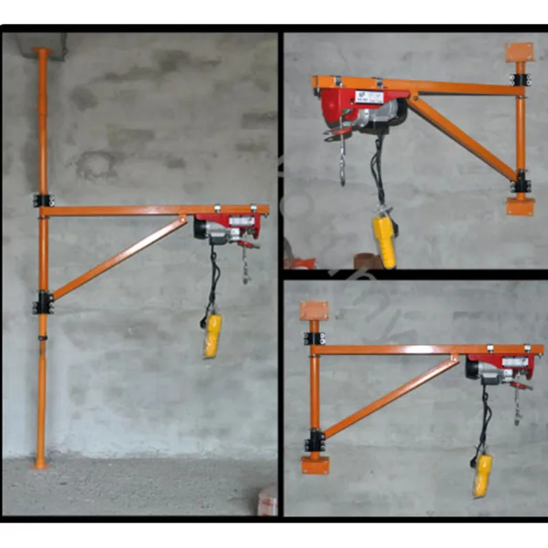 Imagem -03 - Micro Guindaste Elétrico Suporte Giratório de Parede Manual Guindaste de Elevação Pequeno do Agregado Familiar 220v 200kg