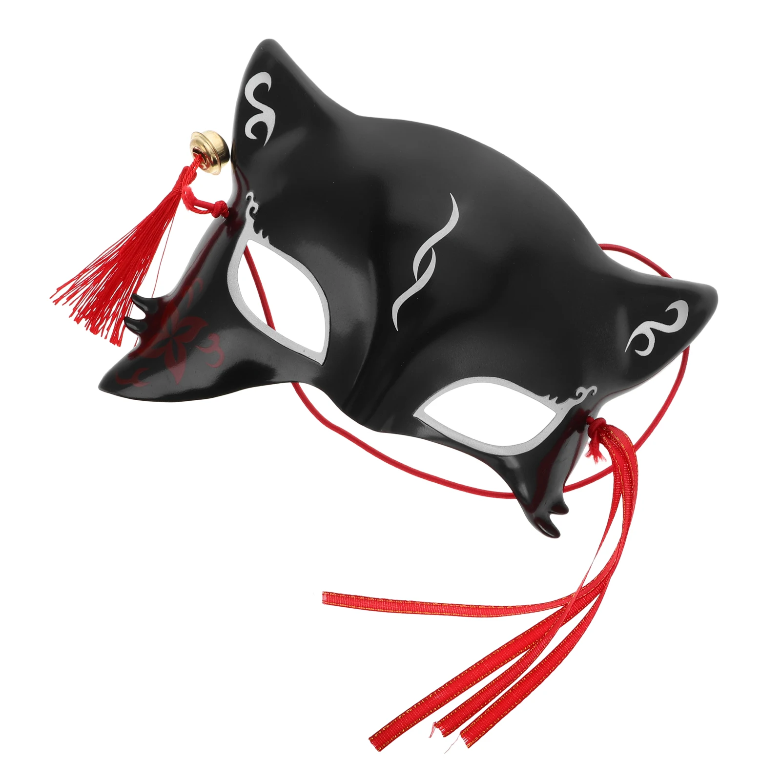 

Little Black Masks Half Face Cat Japanese Costume Plastic Durable Adjustable Christmas Halloween Masquerade Props