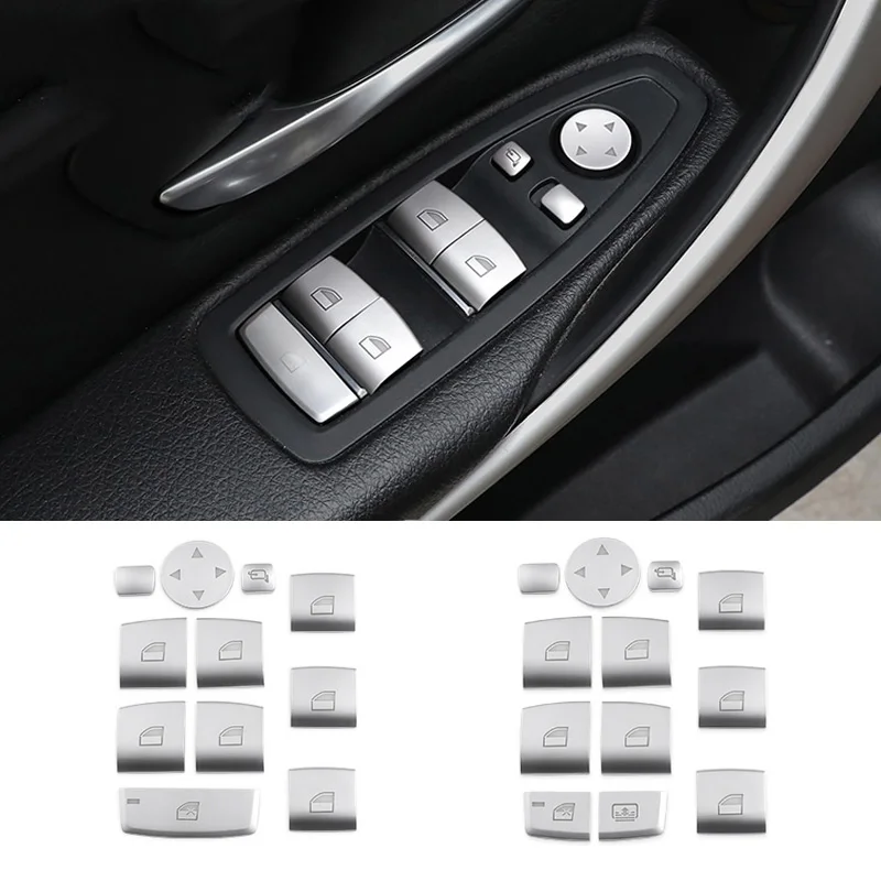 

For BMW 1 3 4 5 6 7 Series X3 X4 X5 X6 Chrome ABS Car Window lift Button Switch Cover Trim Car Interior Accessories