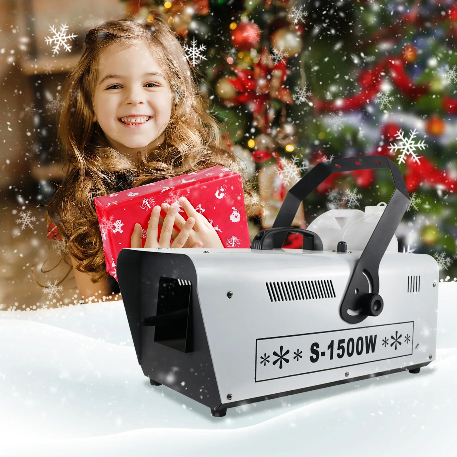 1500W Snow Machine Wedding 110v/240v Remote Disco Dj Snowflake Manufacturing Machine for Christmas Holiday Party Event