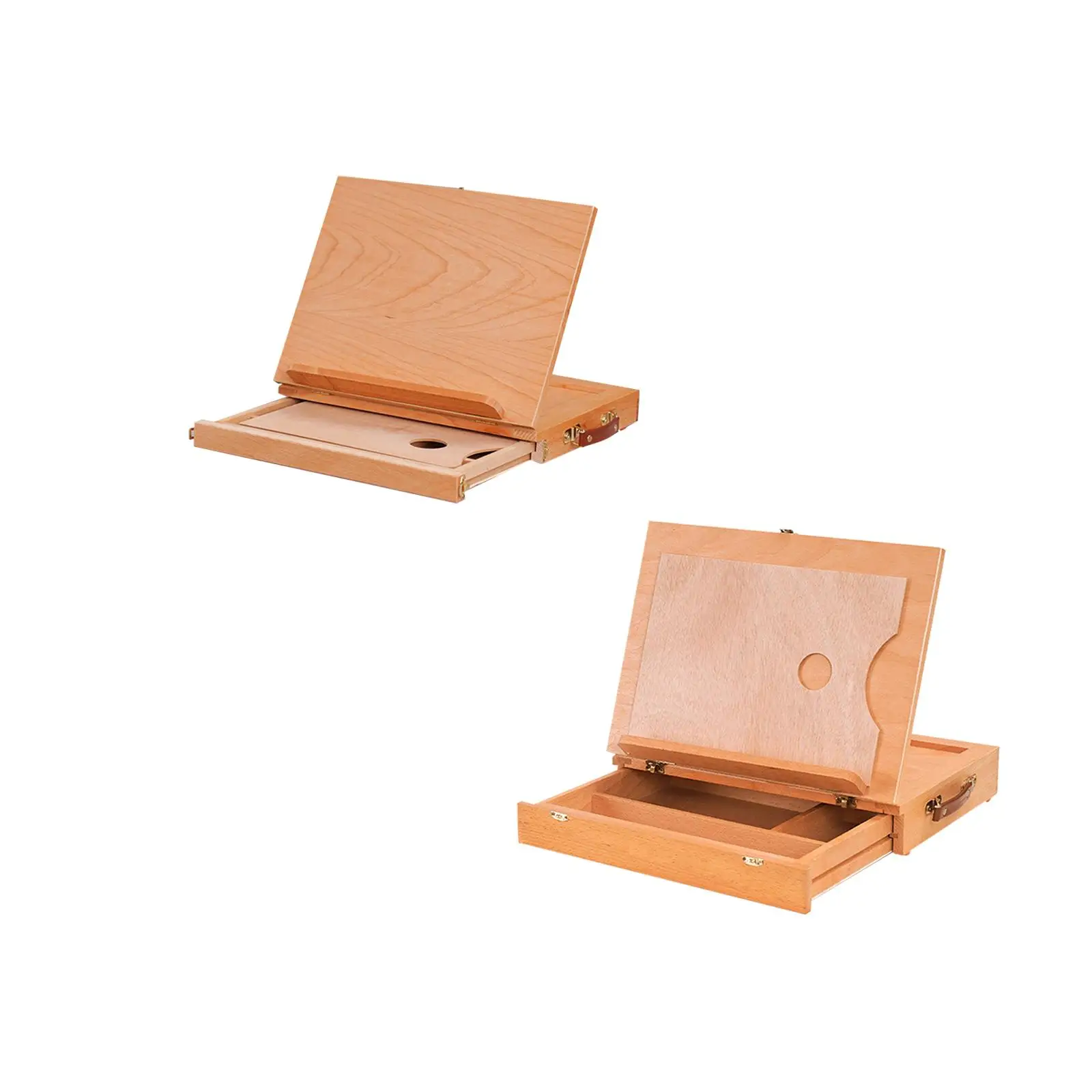 Wood Easel Box Book Holder Desktop Sketchbox for Sketching Recipe Drafting