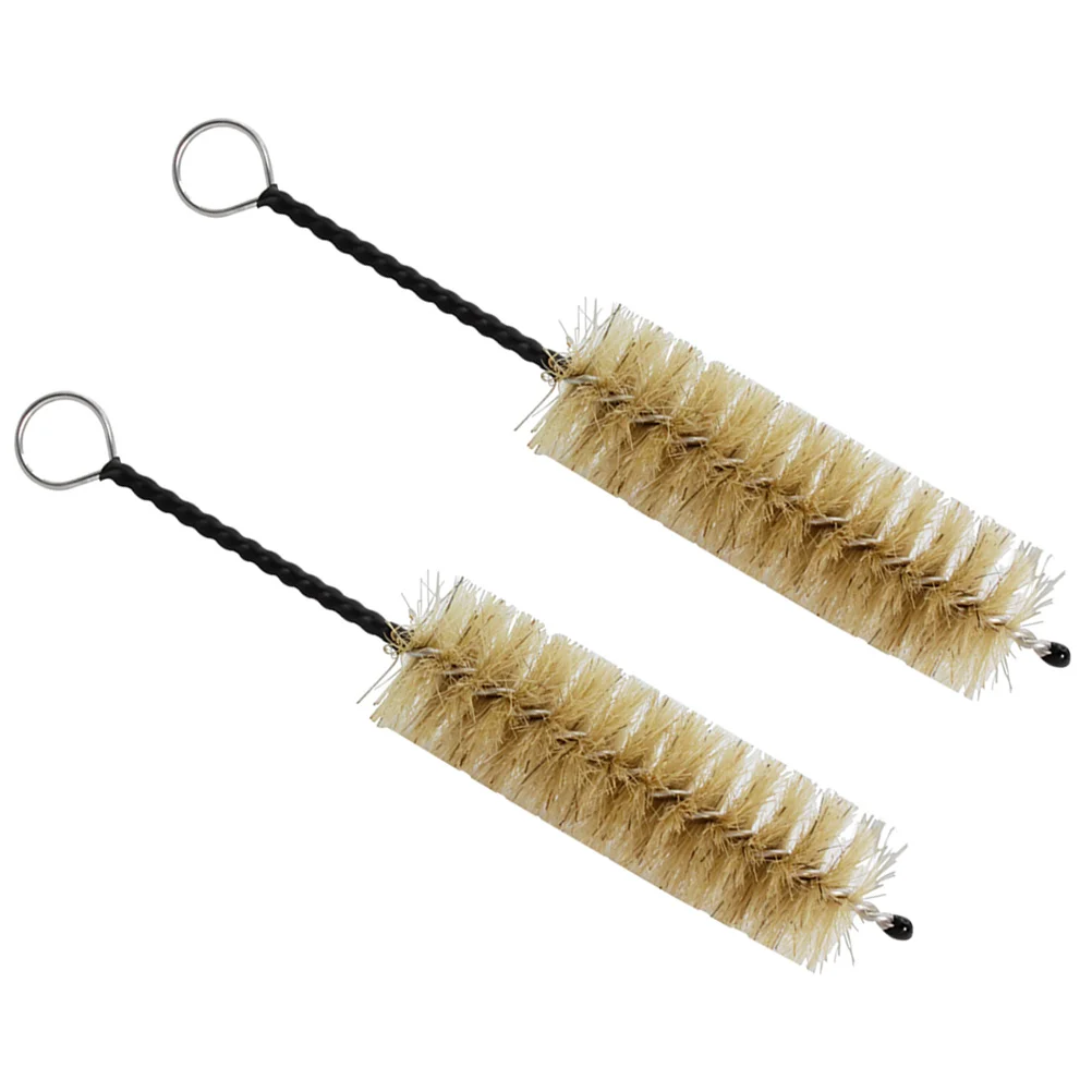 

2 pcs Piston Brush Small Cleaning Brushes for Trumpet Sax Wind Instruments Lightweight Portable Accessories Tool