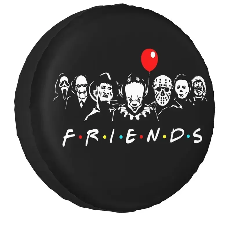 Horror Movie Friends Character Tire Cover 4WD 4x4 RV Spare Wheel Protector 14