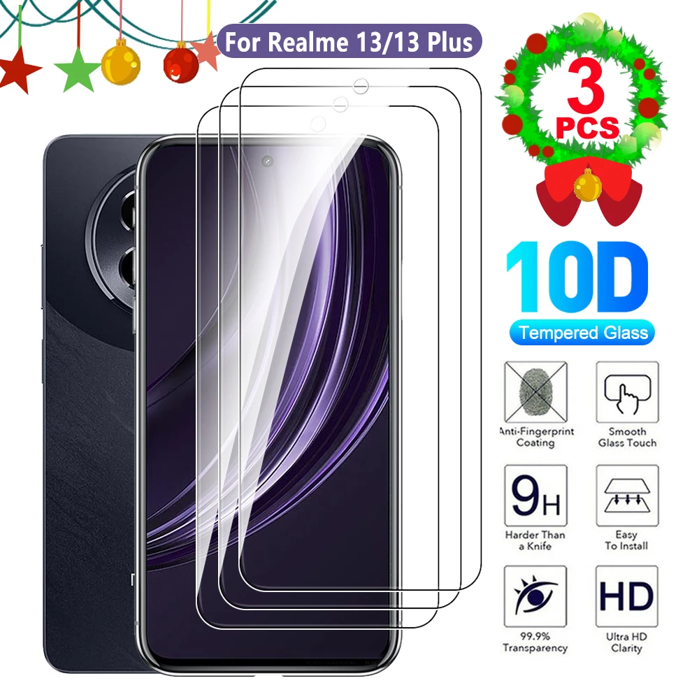 3PCS For Realme 13 Plus 13＋ 12 12＋12x 11 10 Pro Screen Proector For Oppo Realme13 13Plus Phone case Protective Glass Realme13＋