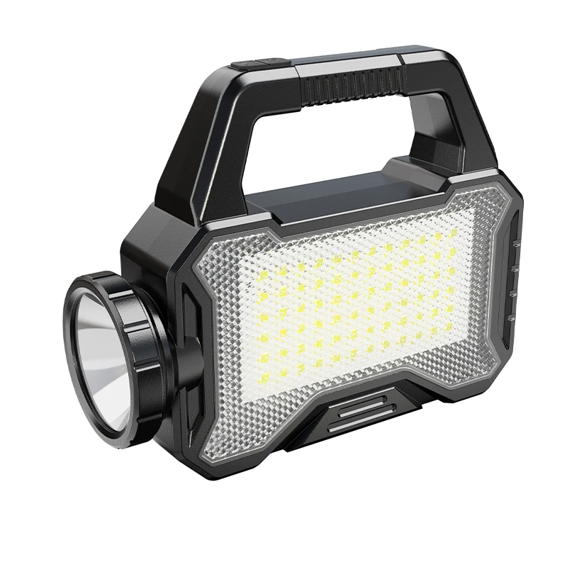 High Power LED Flashlights Rechargeable Multi-Functional Portable Camping Work Light with Solar Charging 6 Lighting Modes